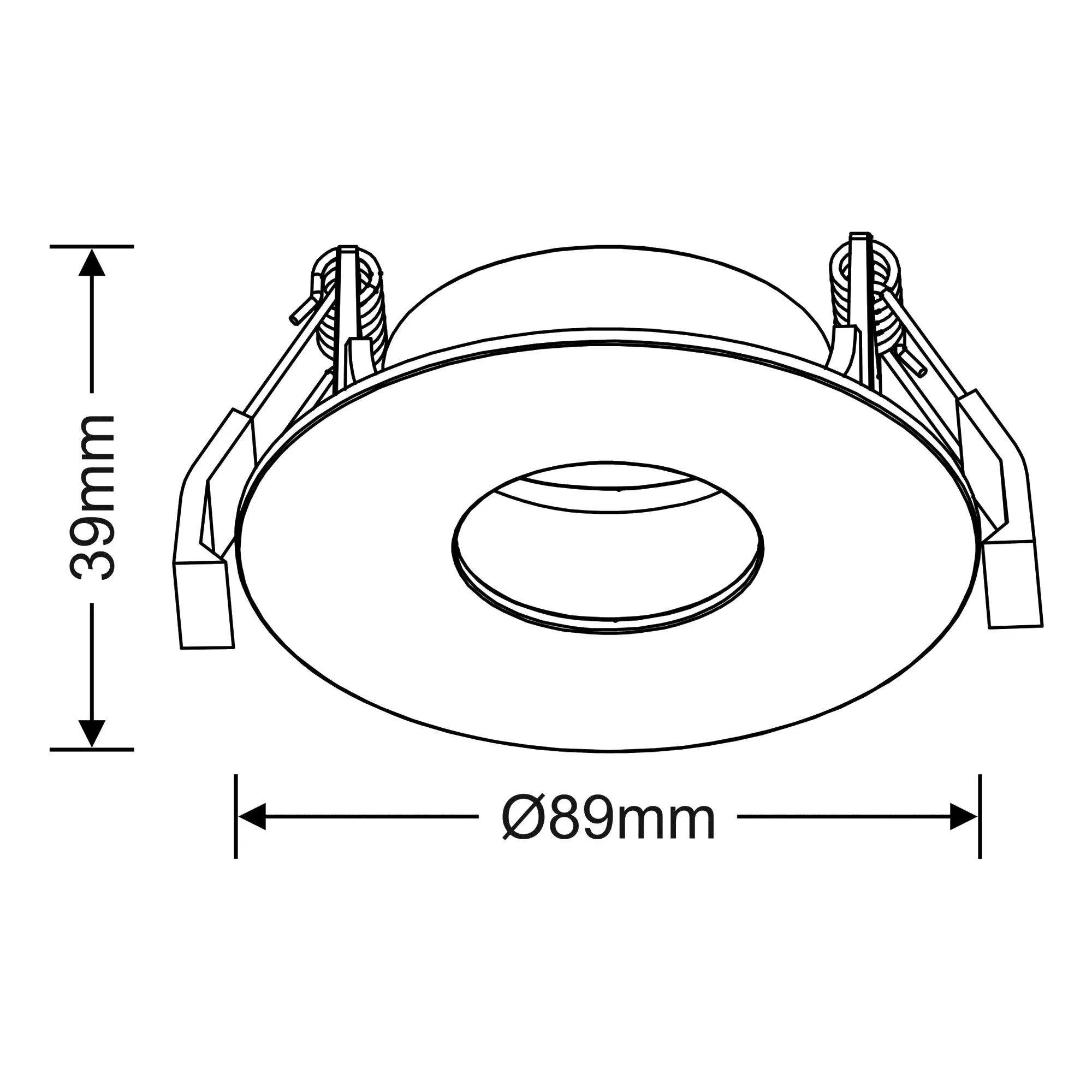 Blate 9 Tridonic Powered 9W 2700K 770lm 36° CRI>90 LED Engine White Fixed Recessed Round Plate with Round Pinhole Spotlight, IP20 DM202199  Dlux Blate 9